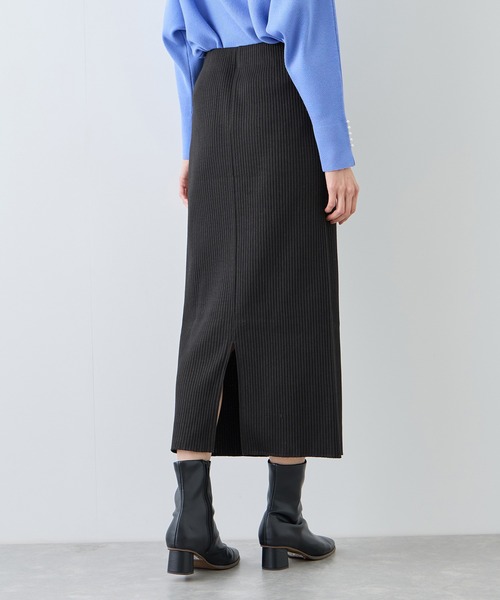 ROPE' PICNIC（ロペピクニック）の「トタンテレコ Iラインリブニットスカート（スカート・レディース・カーキ/ブラック/キナリ・L/M/S）」の13枚目の写真