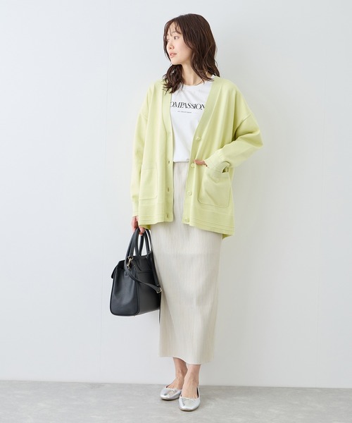 ROPE' PICNIC（ロペピクニック）の「トタンテレコ Iラインリブニットスカート（スカート・レディース・カーキ/ブラック/キナリ・L/M/S）」の15枚目の写真