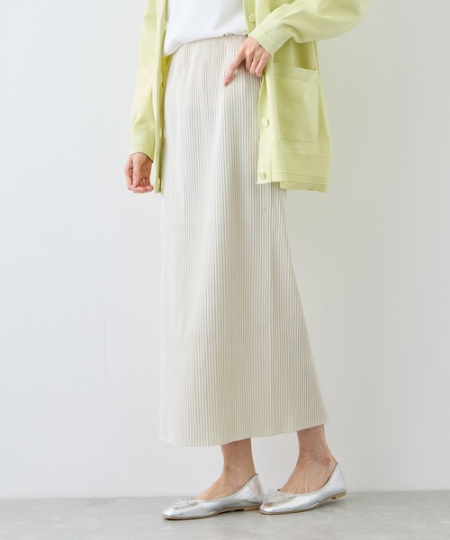 ROPE' PICNIC（ロペピクニック）の「トタンテレコ Iラインリブニットスカート（スカート・レディース・カーキ/ブラック/キナリ・L/M/S）」の17枚目の写真