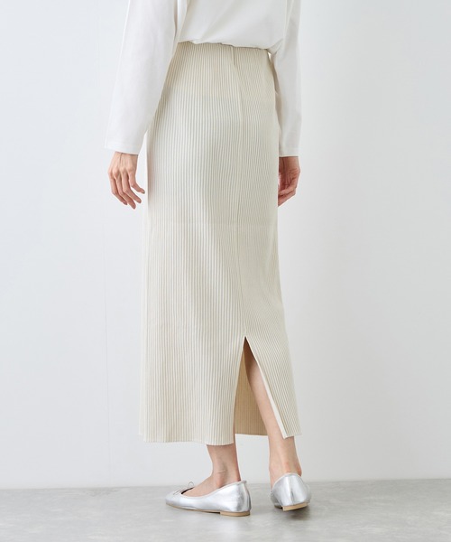 ROPE' PICNIC（ロペピクニック）の「トタンテレコ Iラインリブニットスカート（スカート・レディース・カーキ/ブラック/キナリ・L/M/S）」の18枚目の写真