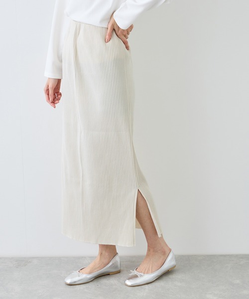 ROPE' PICNIC（ロペピクニック）の「トタンテレコ Iラインリブニットスカート（スカート・レディース・カーキ/ブラック/キナリ・L/M/S）」の20枚目の写真