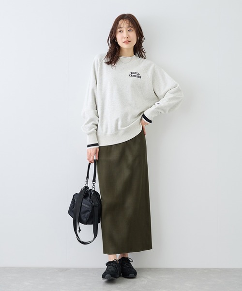 ROPE' PICNIC（ロペピクニック）の「トタンテレコ Iラインリブニットスカート（スカート・レディース・カーキ/ブラック/キナリ・L/M/S）」の21枚目の写真