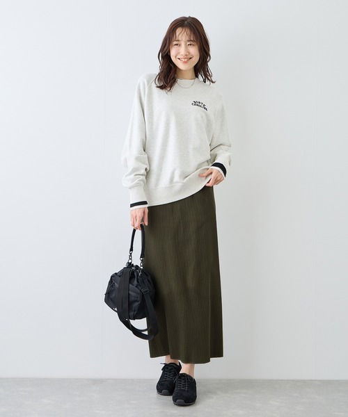 ROPE' PICNIC（ロペピクニック）の「トタンテレコ Iラインリブニットスカート（スカート・レディース・カーキ/ブラック/キナリ・L/M/S）」の22枚目の写真