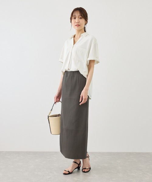 ROPE' PICNIC（ロペピクニック）の「トタンテレコ Iラインリブニットスカート（スカート・レディース・カーキ/ブラック/キナリ/チャコールグレー・L/M/S）」の11枚目の写真