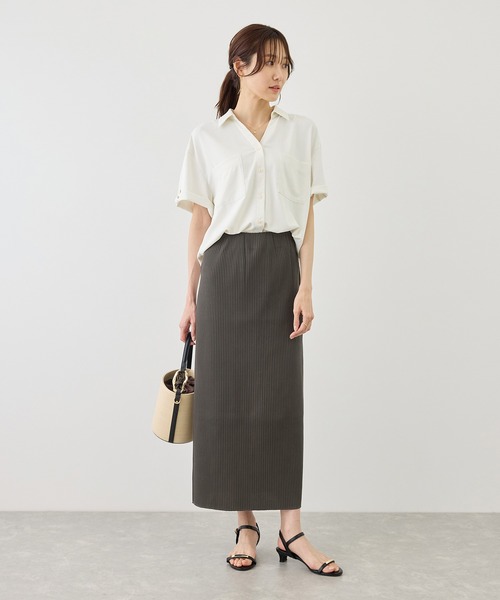 ROPE' PICNIC（ロペピクニック）の「トタンテレコ Iラインリブニットスカート（スカート・レディース・カーキ/ブラック/キナリ/チャコールグレー・L/M/S）」の12枚目の写真