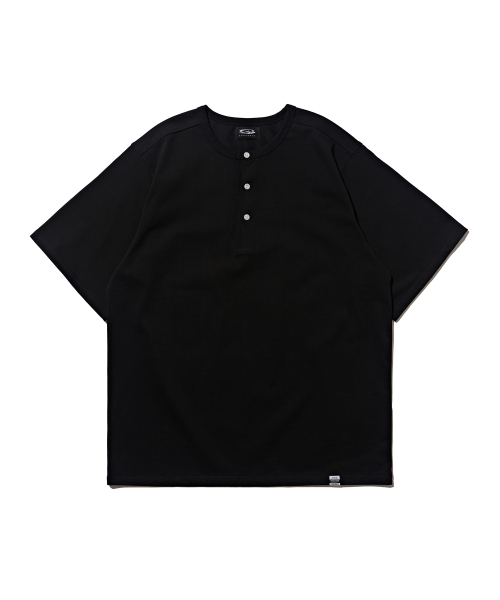CARGOBROS(カーゴブロス)の「ヘンリーネッククールエアロ半袖Tシャツ(ブラック)(Tシャツ/カットソー・メンズ・その他・FREE)」の1枚目の写真