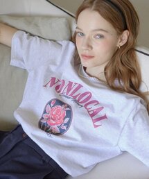 Vintage Rose T-shirt - Light Grey