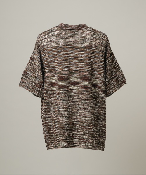 CASPER JOHN(キャスパージョン)の「Skipper summer knit/スキッパーサマーニット(ポロシャツ・メンズ・ブラック/ネイビー/ミント/ブラウン/ホワイト×ブラック・X-SMALL/LARGE/MEDIUM/SMALL)」の12枚目の写真