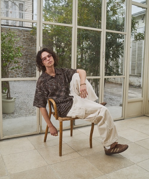 CASPER JOHN(キャスパージョン)の「Skipper summer knit/スキッパーサマーニット(ポロシャツ・メンズ・ブラック/ネイビー/ミント/ブラウン/ホワイト×ブラック・X-SMALL/LARGE/MEDIUM/SMALL)」の22枚目の写真