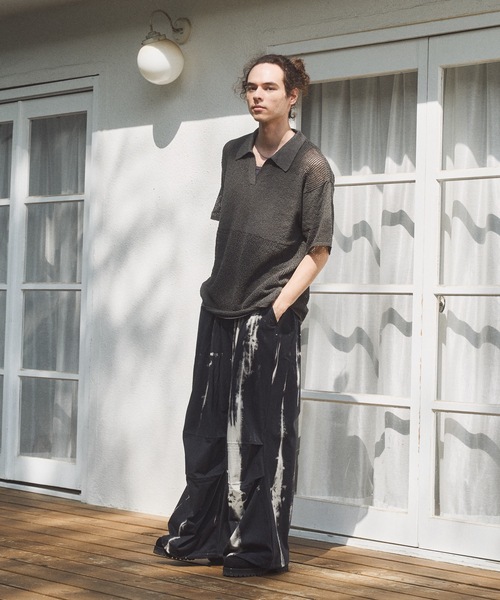 CASPER JOHN(キャスパージョン)の「Skipper summer knit/スキッパーサマーニット(ポロシャツ・メンズ・ブラック/ネイビー/ミント/ブラウン/ホワイト×ブラック・X-SMALL/LARGE/MEDIUM/SMALL)」の18枚目の写真