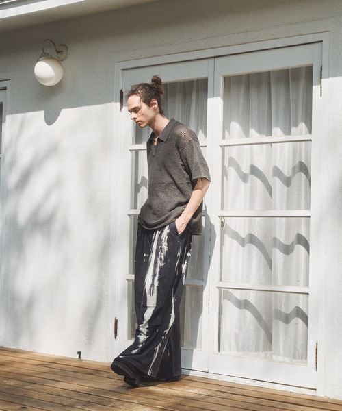 CASPER JOHN(キャスパージョン)の「Skipper summer knit/スキッパーサマーニット(ポロシャツ・メンズ・ブラック/ネイビー/ミント/ブラウン/ホワイト×ブラック・X-SMALL/LARGE/MEDIUM/SMALL)」の17枚目の写真