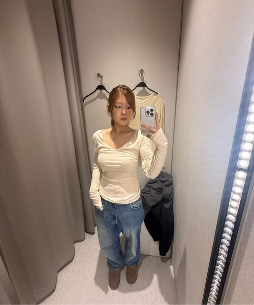 MUSINSA STANDARD WOMAN（ムシンサスタンダードウーマン）の「ウィメンズカシミヤブレンドオーバーショルダーシングルコート[ミディアムグレー]（チェスターコート・レディース・その他・LARGE/SMALL/MEDIUM/X-SMALL）」の4枚目の写真