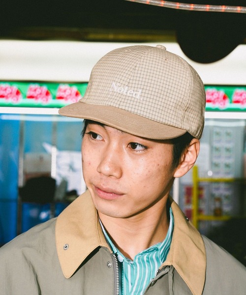 niko and...(ニコアンド)の「チェック切替刺繍キャップ(キャップ・メンズ・ブラック/ベージュ/ブルー・FREE)」の2枚目の写真