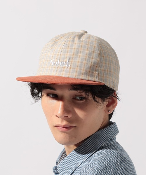 niko and...(ニコアンド)の「チェック切替刺繍キャップ(キャップ・メンズ・ブラック/ベージュ/ブルー/オレンジ/グリーン/ネイビー・FREE)」の6枚目の写真