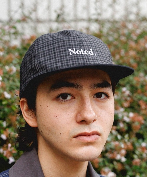 niko and...(ニコアンド)の「チェック切替刺繍キャップ(キャップ・メンズ・ブラック/ベージュ/ブルー・FREE)」の4枚目の写真