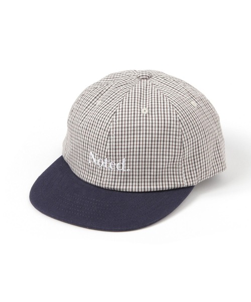 niko and...(ニコアンド)の「チェック切替刺繍キャップ(キャップ・メンズ・ブラック/ベージュ/ブルー・FREE)」の4枚目の写真
