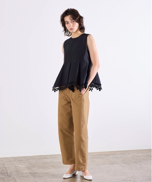 Marilyn Moon(マリリンムーン)の「waist cord cocoon pants(その他パンツ・レディース・アイボリー系/ネイビー/キャメル・FREE)」の7枚目の写真