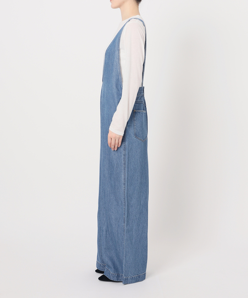 B.C STOCK（ベーセーストック）の「《追加3》【WEB限定】DU JOUR/デュ ジュール V NECK JEAN SALOPETTE（サロペット/オーバーオール・レディース・スカイブルー・FREE）」の10枚目の写真