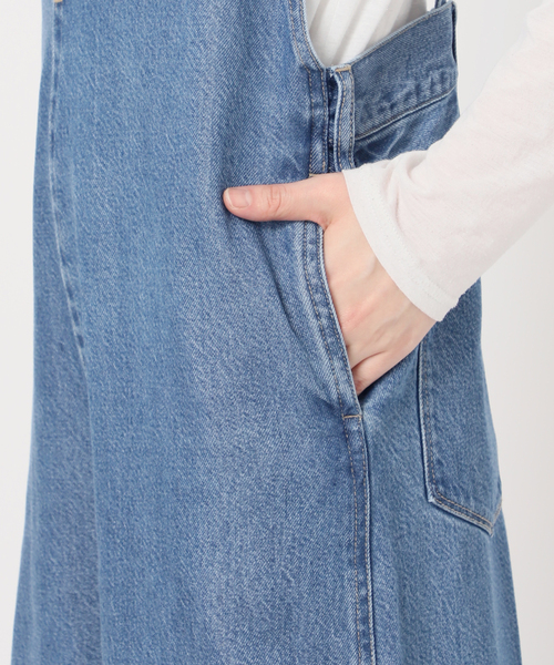 B.C STOCK（ベーセーストック）の「《追加3》【WEB限定】DU JOUR/デュ ジュール V NECK JEAN SALOPETTE（サロペット/オーバーオール・レディース・スカイブルー・FREE）」の16枚目の写真