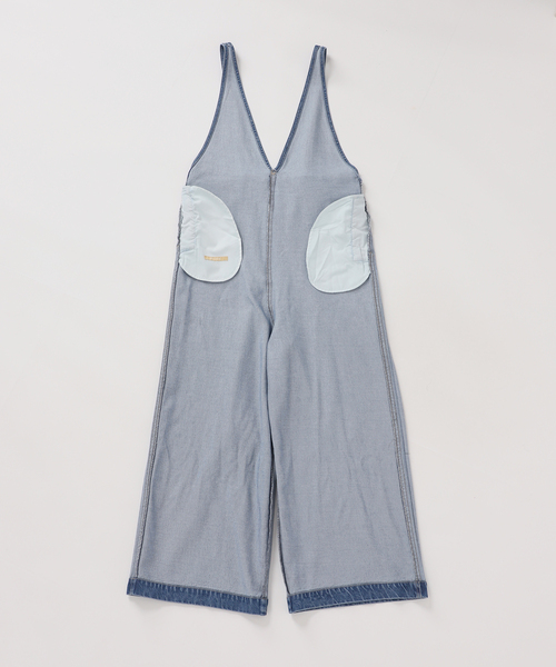 追加3》【WEB限定】DU JOUR/デュ ジュール V NECK JEAN SALOPETTE