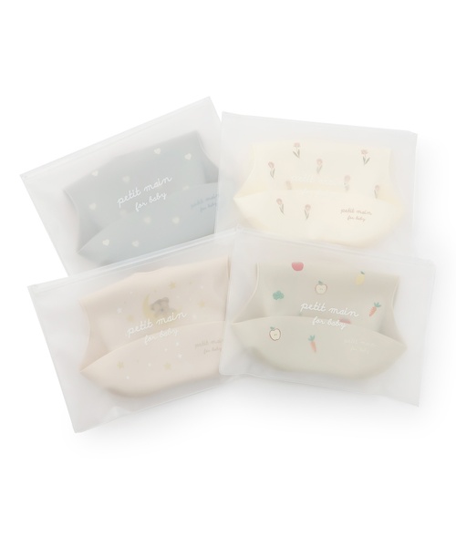 petit main（プティマイン）の「お食事シリコンBIB（マグ/哺乳瓶/お食事グッズ・キッズ・アイボリー/ライトブルー/ベージュ/グリーン・F）」の8枚目の写真