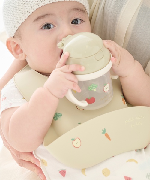 petit main（プティマイン）の「お食事シリコンBIB（マグ/哺乳瓶/お食事グッズ・キッズ・アイボリー/ライトブルー/ベージュ/グリーン・F）」の9枚目の写真