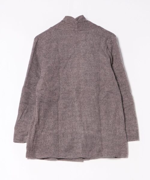 LAUTRE COTE(ロウトレコウト)の「オープンフロントチュニック丈ニットカーディガン(カーディガン/ボレロ・レディース・ブラック/グレイッシュベージュ/グレー・FREE)」の7枚目の写真