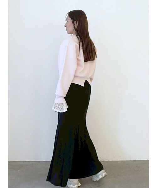 LAGUNAMOON（ラグナムーン）の「タックプリーツマーメイドスカート（スカート・レディース・ホワイト/ブラック・MEDIUM/SMALL）」の7枚目の写真