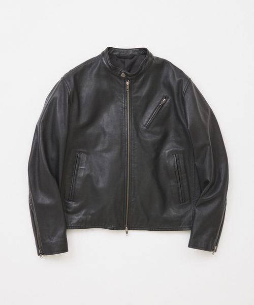 ウォッシュ シープ レザー シングル ライダース（ライダースジャケット