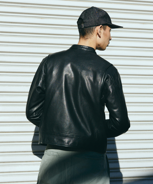 【ほぼ未使用】ジャーナルスタンダード　シープレザーシングルライダースブルゾン JOURNAL STANDARD（ジャーナルスタンダード） 革ジャン ライダース