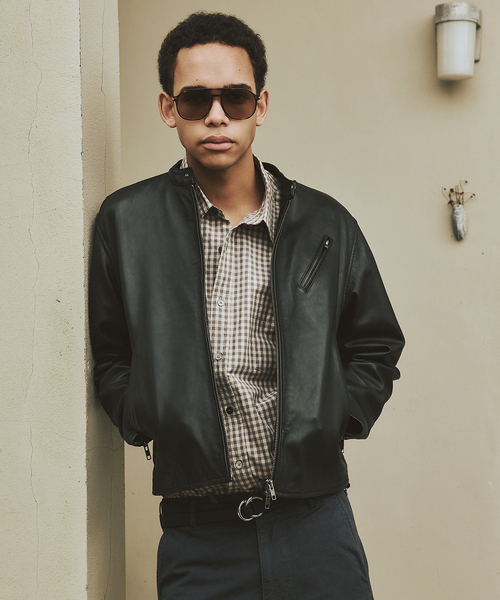 JOURNAL STANDARD(ジャーナルスタンダード)の「ウォッシュ シープ レザー シングル ライダース(ライダースジャケット・メンズ・ブラック・MEDIUM/LARGE)」の9枚目の写真
