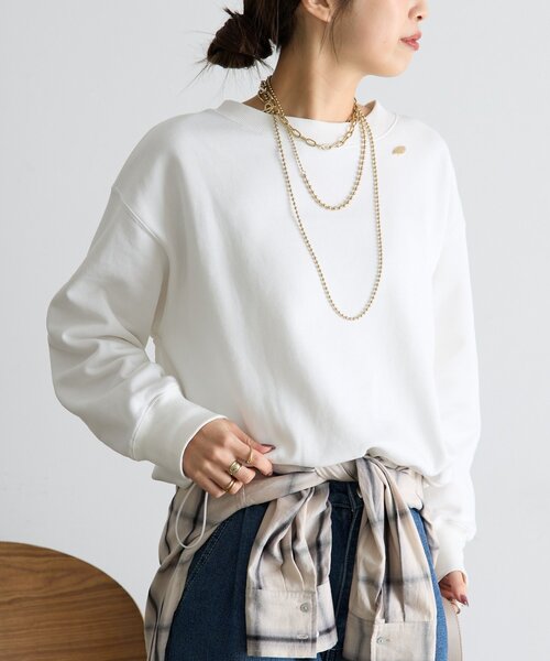 Jena espace merveilleux(ジェナ エスパスメルヴェイユ)の「【シンプルに差がつく】プレート付裾ドロストカットソー(Tシャツ/カットソー・レディース・オフホワイト/グレー/ネイビー・FREE)」の19枚目の写真