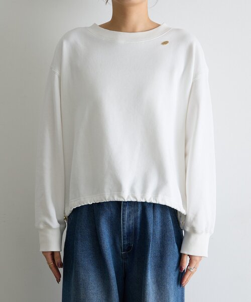 Jena espace merveilleux(ジェナ エスパスメルヴェイユ)の「【シンプルに差がつく】プレート付裾ドロストカットソー(Tシャツ/カットソー・レディース・オフホワイト/グレー/ネイビー・FREE)」の21枚目の写真