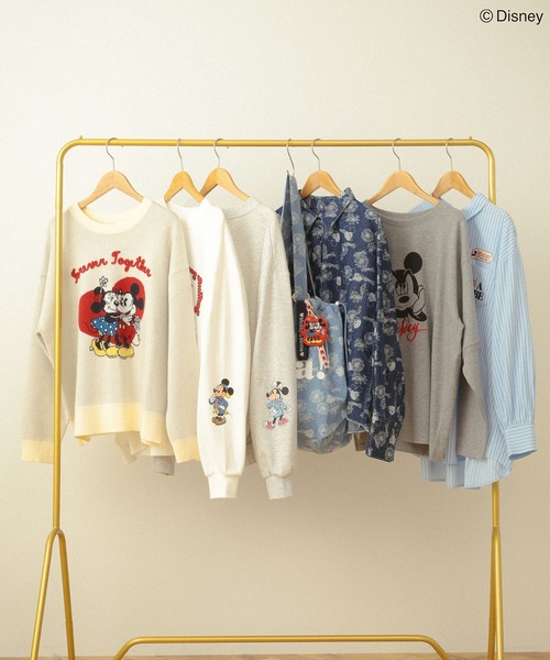 Disney（ディズニー）の「ミッキー＆フレンズ/オーバーサイズシャツ（シャツ/ブラウス・レディース・ピンク/サックスブルー・FREE）」の13枚目の写真