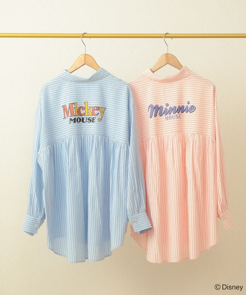 Disney（ディズニー）の「ミッキー＆フレンズ/オーバーサイズシャツ（シャツ/ブラウス・レディース・ピンク/サックスブルー・FREE）」の15枚目の写真