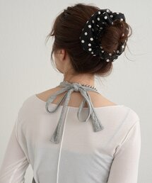 mystic | ドットフラワーシュシュ(ブローチ/コサージュ)