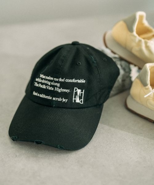 LEPSIM(レプシィム)の「ダメージ刺繍キャップ 641140(キャップ・レディース・ブラック/グリーン・ONE SIZE)」の2枚目の写真