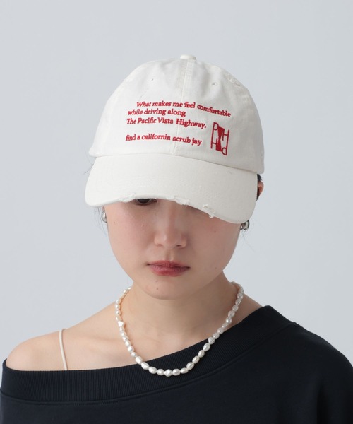 LEPSIM(レプシィム)の「ダメージ刺繍キャップ 641140(キャップ・レディース・ブラック/グリーン・ONE SIZE)」の3枚目の写真