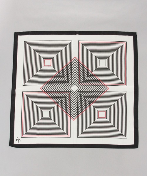 JEANASIS（ジーナシス）の「アソートレトロガラスカーフ/637481（バンダナ/スカーフ・レディース・ホワイト系その他/ネイビー系/ブラック系その他・FREE）」の5枚目の写真