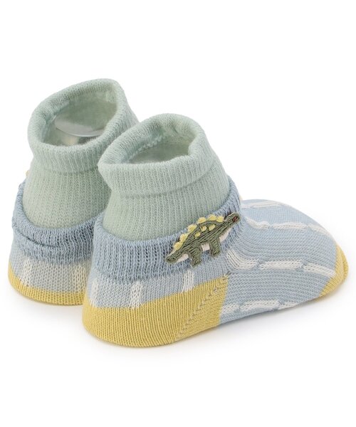 Ampersand（アンパサンド）の「ワンポイントモチーフレイヤードベビーソックス（ベビーシューズ/ベビーソックス・キッズ・サックスブルー/ベージュ・12/9）」の4枚目の写真