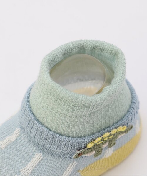Ampersand（アンパサンド）の「ワンポイントモチーフレイヤードベビーソックス（ベビーシューズ/ベビーソックス・キッズ・サックスブルー/ベージュ・12/9）」の6枚目の写真