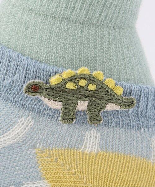 Ampersand（アンパサンド）の「ワンポイントモチーフレイヤードベビーソックス（ベビーシューズ/ベビーソックス・キッズ・サックスブルー/ベージュ・12/9）」の7枚目の写真