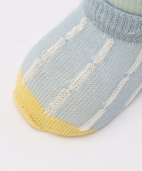 Ampersand（アンパサンド）の「ワンポイントモチーフレイヤードベビーソックス（ベビーシューズ/ベビーソックス・キッズ・サックスブルー/ベージュ・12/9）」の8枚目の写真