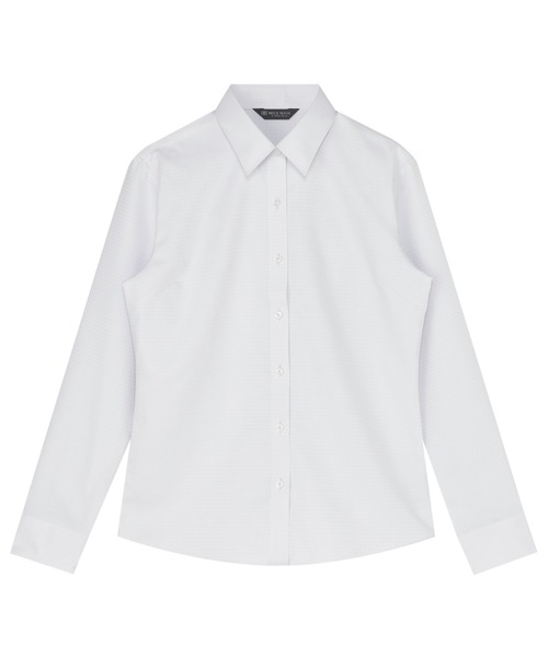 TOKYO SHIRTS(トウキョウシャツ)の「【透け防止】 形態安定ノンアイロン レギュラー 長袖ビジネスワイシャツ(ビジネスシャツ・レディース・グレー・S/M/L/LL/XL)」の1枚目の写真