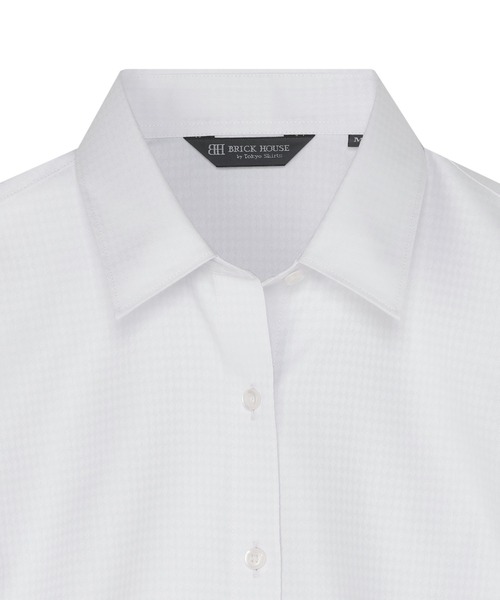 TOKYO SHIRTS(トウキョウシャツ)の「【透け防止】 形態安定ノンアイロン レギュラー 長袖ビジネスワイシャツ(ビジネスシャツ・レディース・グレー・S/M/L/LL/XL)」の3枚目の写真