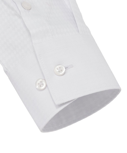 TOKYO SHIRTS(トウキョウシャツ)の「【透け防止】 形態安定ノンアイロン レギュラー 長袖ビジネスワイシャツ(ビジネスシャツ・レディース・グレー・S/M/L/LL/XL)」の4枚目の写真