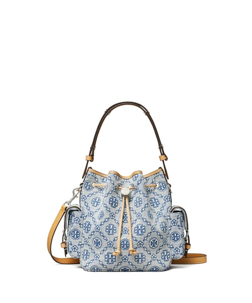 TORY BURCH（トリーバーチ）の「Tモノグラム デニム バケットバッグ（ショルダーバッグ・レディース・ブルー・ONE SIZE）」の2枚目の写真