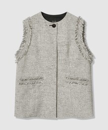 allureville（アルアバイル）の「ミックスツイードフレアジレ（その他アウター）」