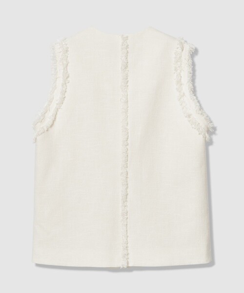 allureville（アルアバイル）の「ミックスツイードフレアジレ（その他アウター・レディース・ブラック/オフホワイト・2）」の9枚目の写真