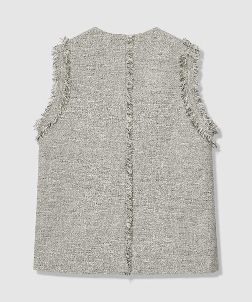 allureville（アルアバイル）の「ミックスツイードフレアジレ（その他アウター・レディース・ブラック/オフホワイト・2）」の12枚目の写真